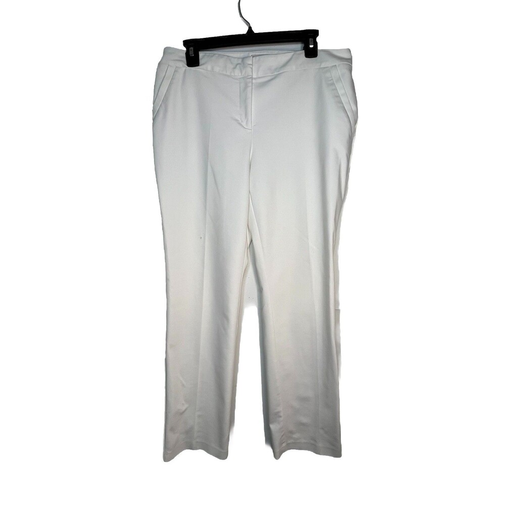 Chicos Pants So Slimming denim Solid White  Womens 1.5 Ankle Leg 10 S (15)